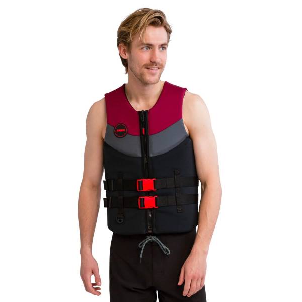 Jobe Neopren Schwimmweste Herren Burgundy Red Vest Men Prallschutz Wasserski