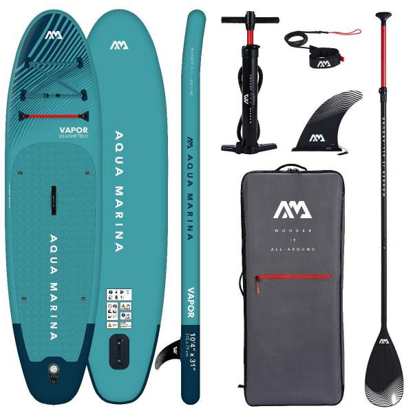 AQUA MARINA VAPOR 10.4 iSUP Board Set aufblasbar Stand Up Paddle Surfboard SUP