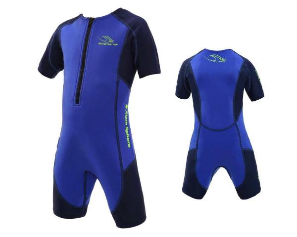 Aqua Sphere STINGRAY HP2 Kinder UV Shortie Badeanzug Neopren Shorty Wetsuit blue