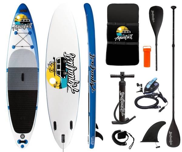 AQUALUST 12'0" SUP Board Stand Up Paddle Surf-Board aufblasbar ISUP 365x81cm blue