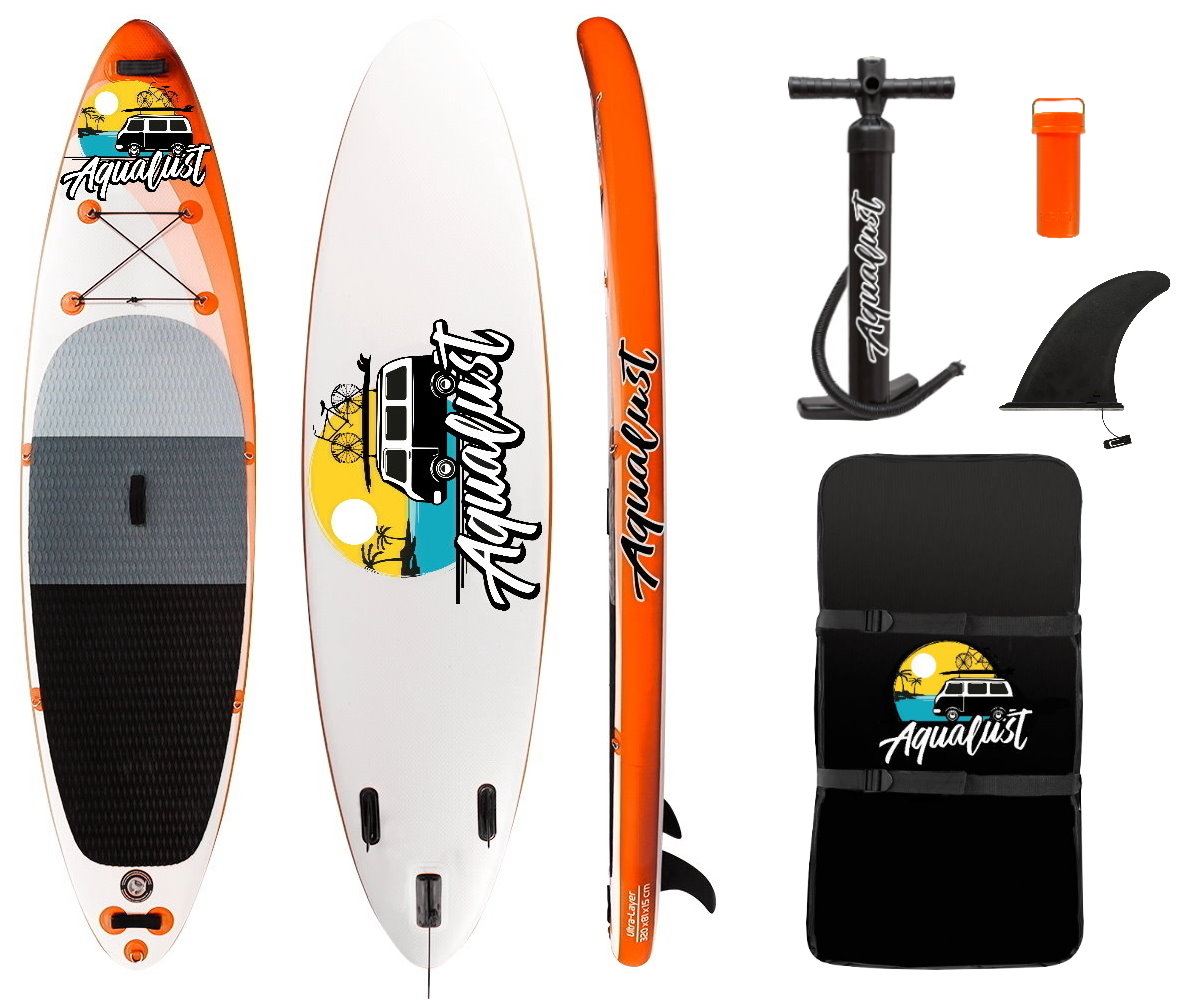 SUP Surf-Board Boards Aqualust für AQUALUST Stand | 320x81cm von € SUP AQUALUST Up 199,99 von aufblasbar 10\'6\