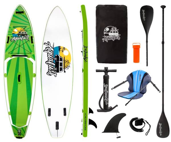 AQUALUST 10'8" CRUISER SUP Board Stand Up Paddle Surf ISUP Leash, Kajakpaddel und Kajaksitz