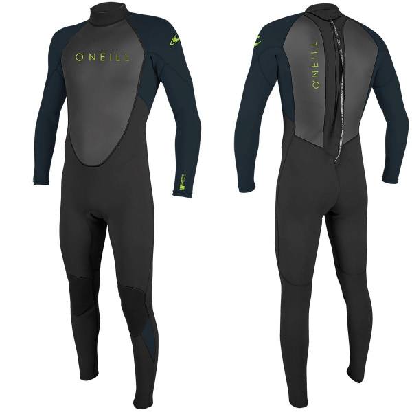 O'NEILL Youth REACTOR-2 3/2 Back Zip Kinder FullSuit Spring Neoprenanzug Wetsuit Slate